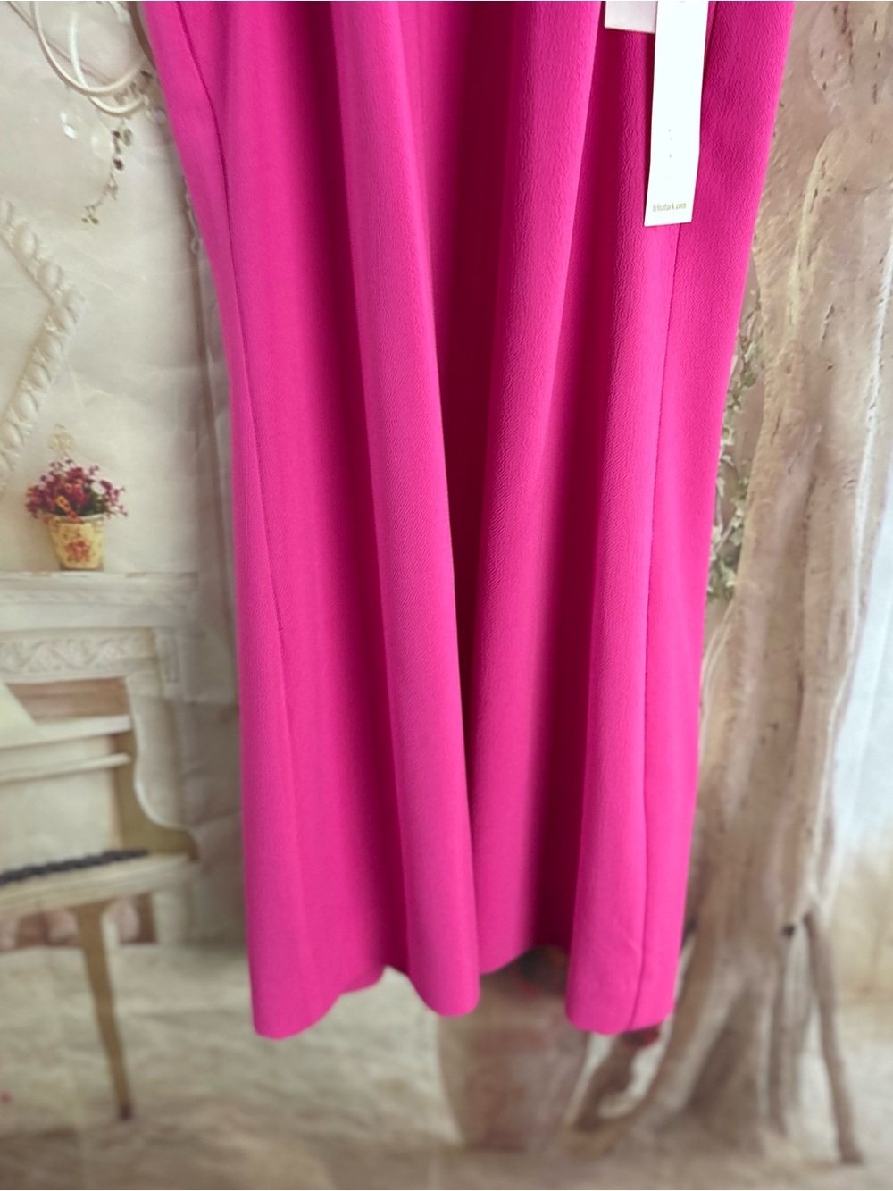 NEW Trina Turk Vibrant Hot Pink Halter Swing Mini Dress - Picture 4 of 9